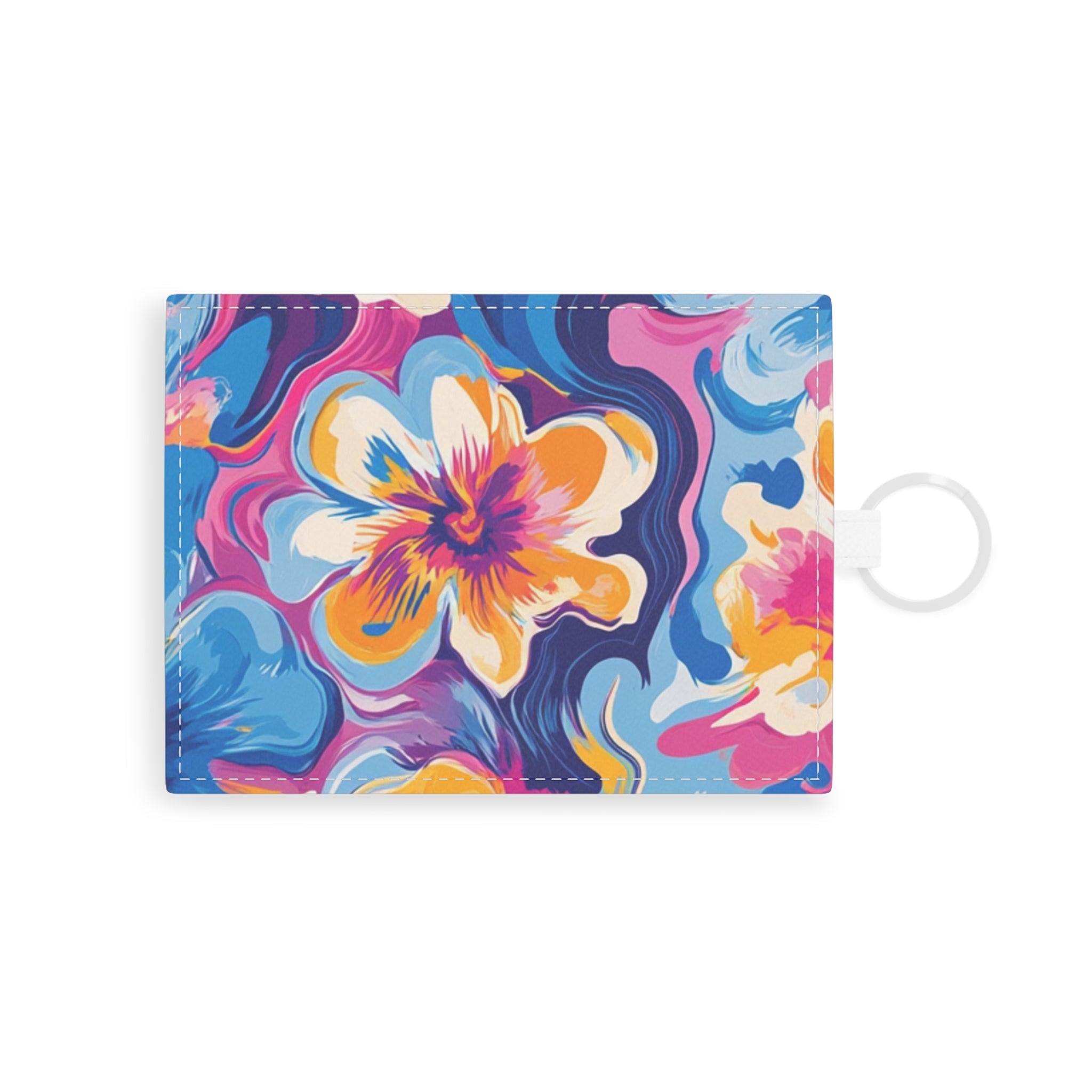Printify Floral Pattern Card Holder with Key Ring 2025