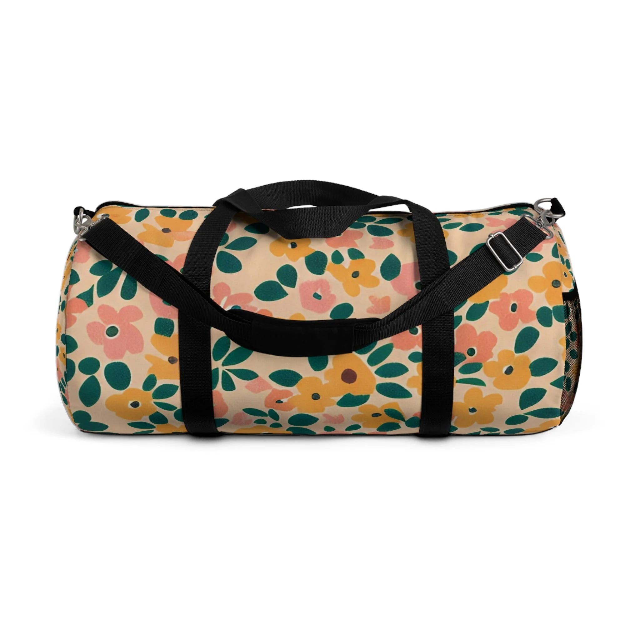Floral Pattern Duffel Bags, Artsulli - Art is Long, Life is Short, Bags, Size, Large, , , , , 77416664074961075968