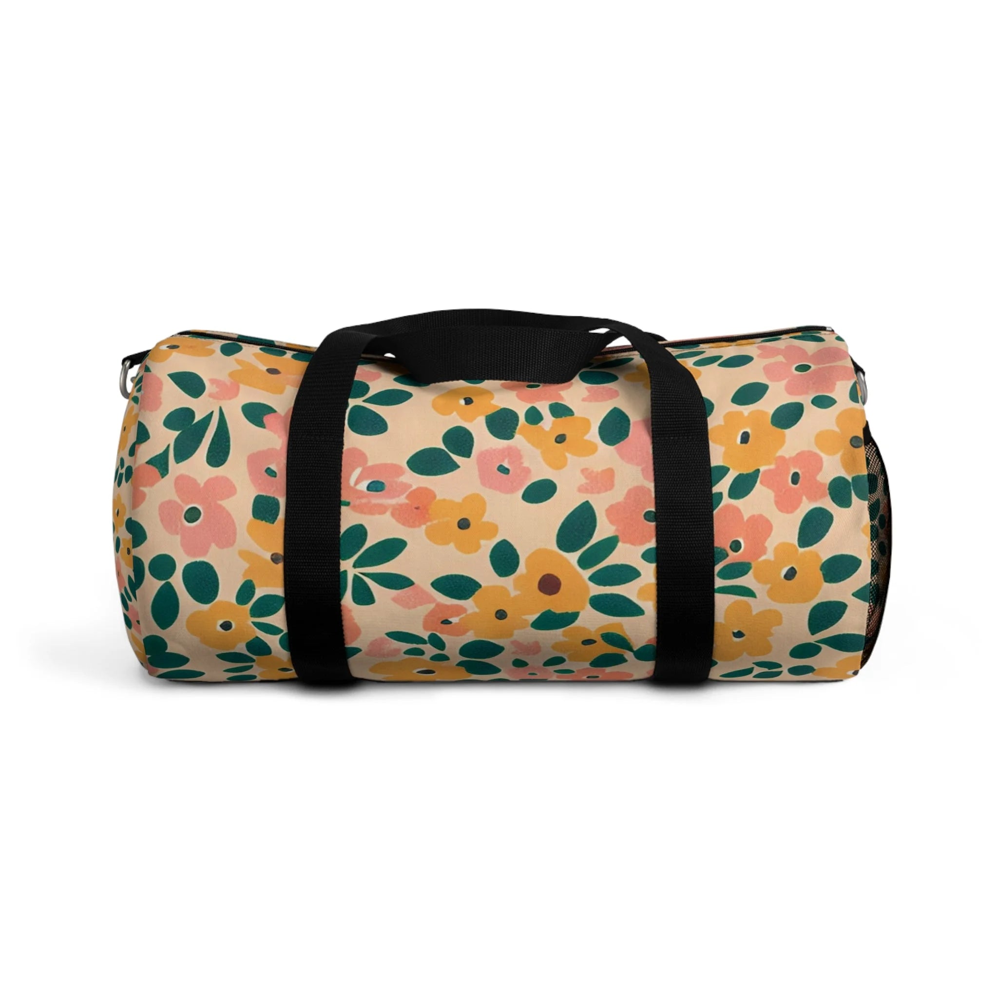 Floral Pattern Duffel Bags, Artsulli - Art is Long, Life is Short, Bags, Size, Small, , , , , 68658819508326469380