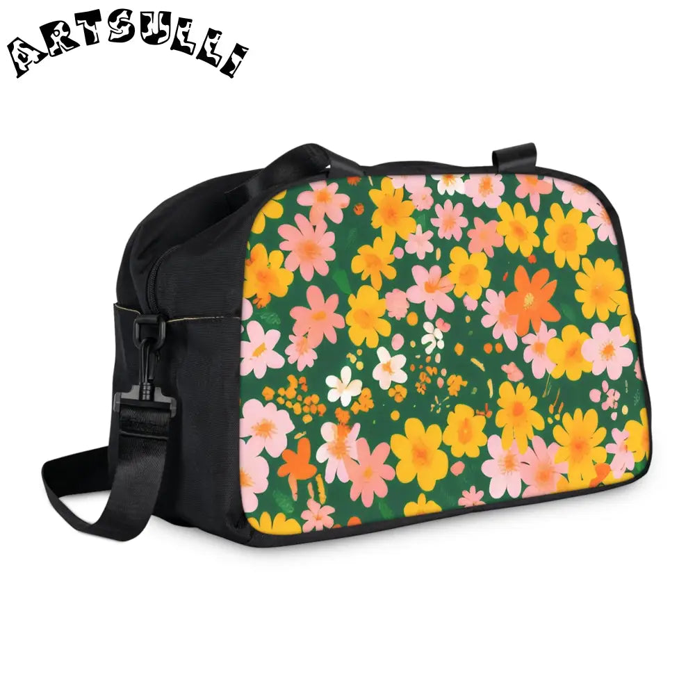Floral Pattern Fitness Handbag, Artsulli - Art is Long, Life is Short, Bags, , , , , , , 