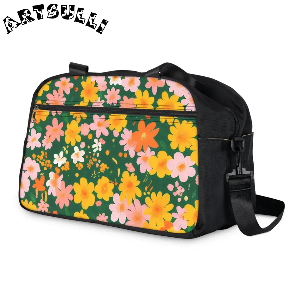 Floral Pattern Fitness Handbag, Artsulli - Art is Long, Life is Short, Bags, , , , , , , 