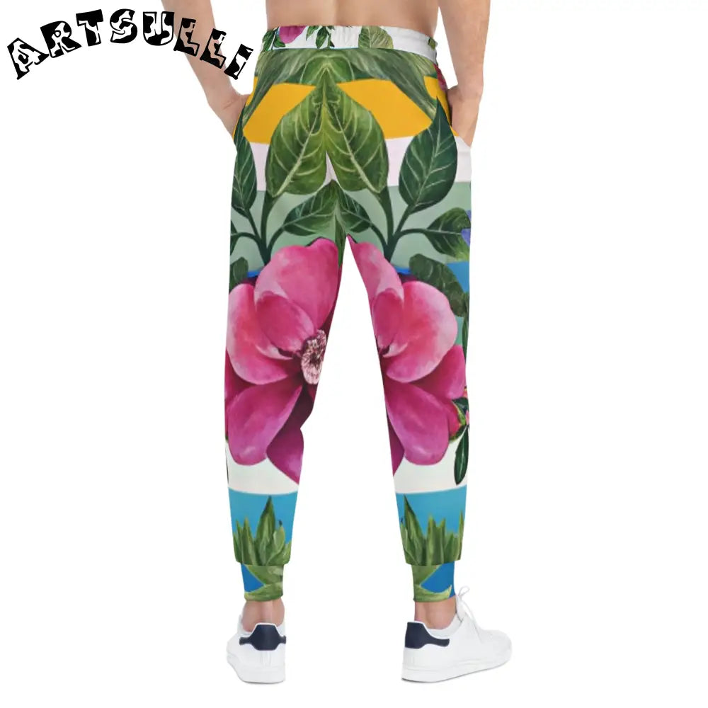 Floral Pattern Joggers, Artsulli - Art is Long, Life is Short, All Over Prints, , , , , , , 