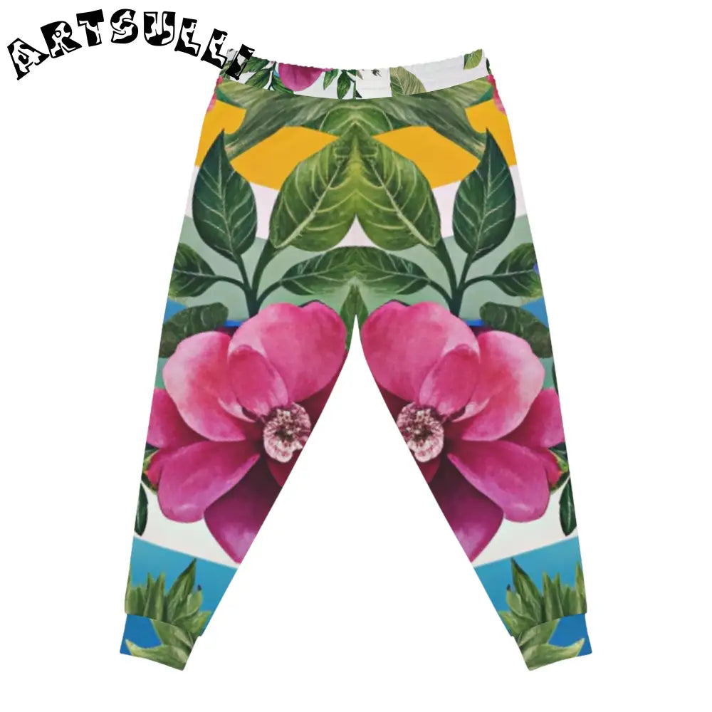 Floral Pattern Joggers, Artsulli - Art is Long, Life is Short, All Over Prints, , , , , , , 