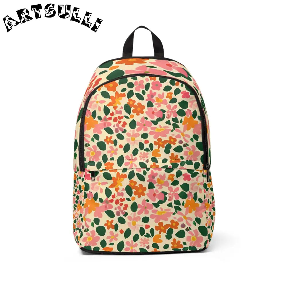 Floral Pattern Laptop Backpack, Artsulli - Art is Long, Life is Short, Bags, Size, One size, , , , , 18609870316467420380