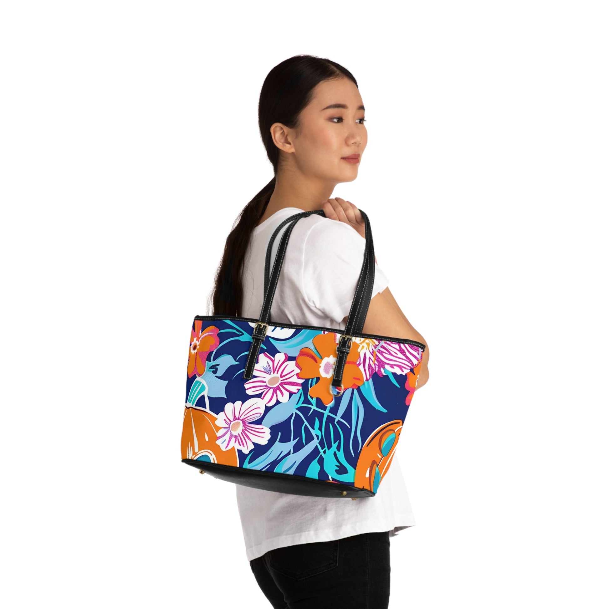 Floral Pattern Shoulder Bag, Artsulli - Art is Long, Life is Short, Bags, , , , , , , 