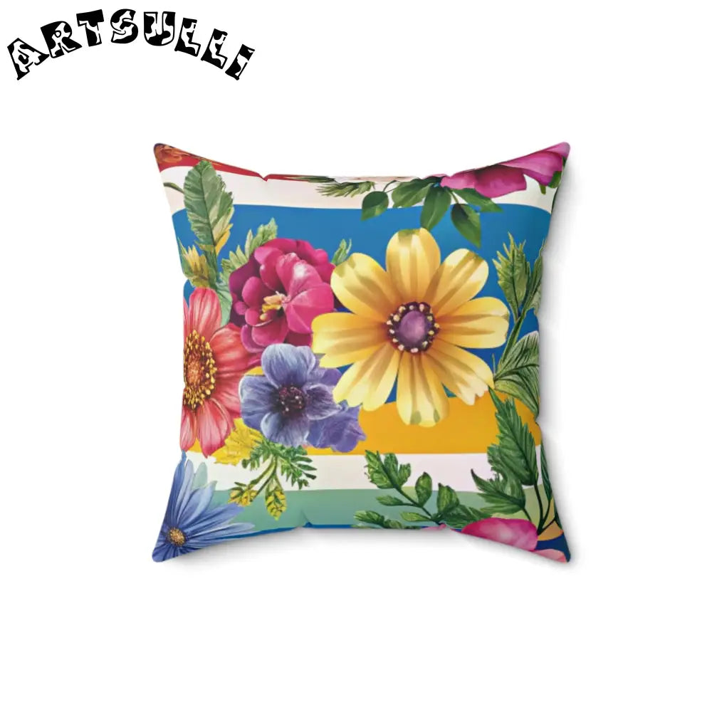 Floral Patterned Throw Pillow, Artsulli - Art is Long, Life is Short, Home Decor, , , , , , , 