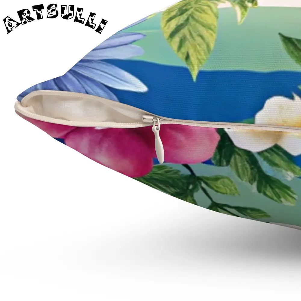 Floral Patterned Throw Pillow, Artsulli - Art is Long, Life is Short, Home Decor, , , , , , , 