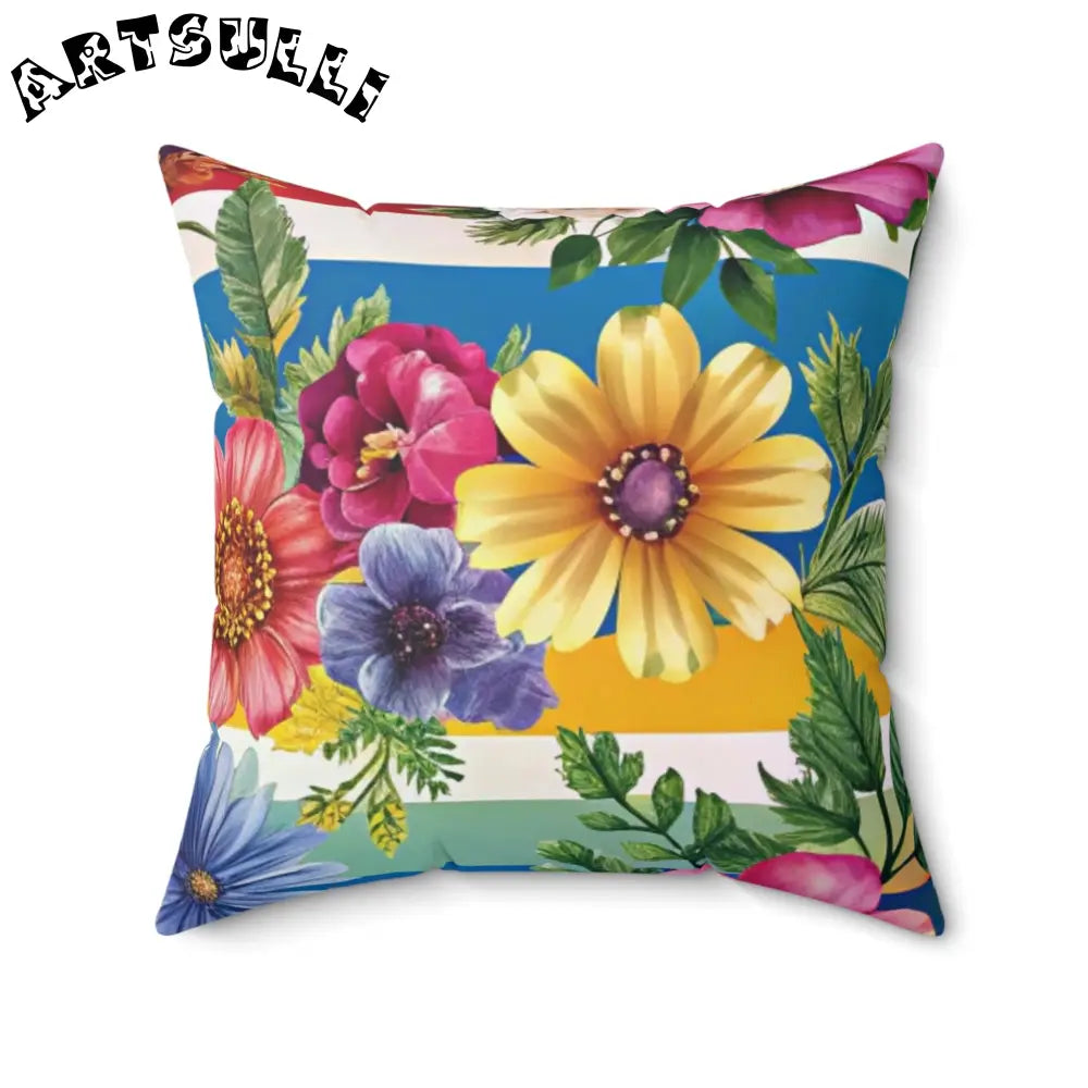 Floral Patterned Throw Pillow, Artsulli - Art is Long, Life is Short, Home Decor, , , , , , , 
