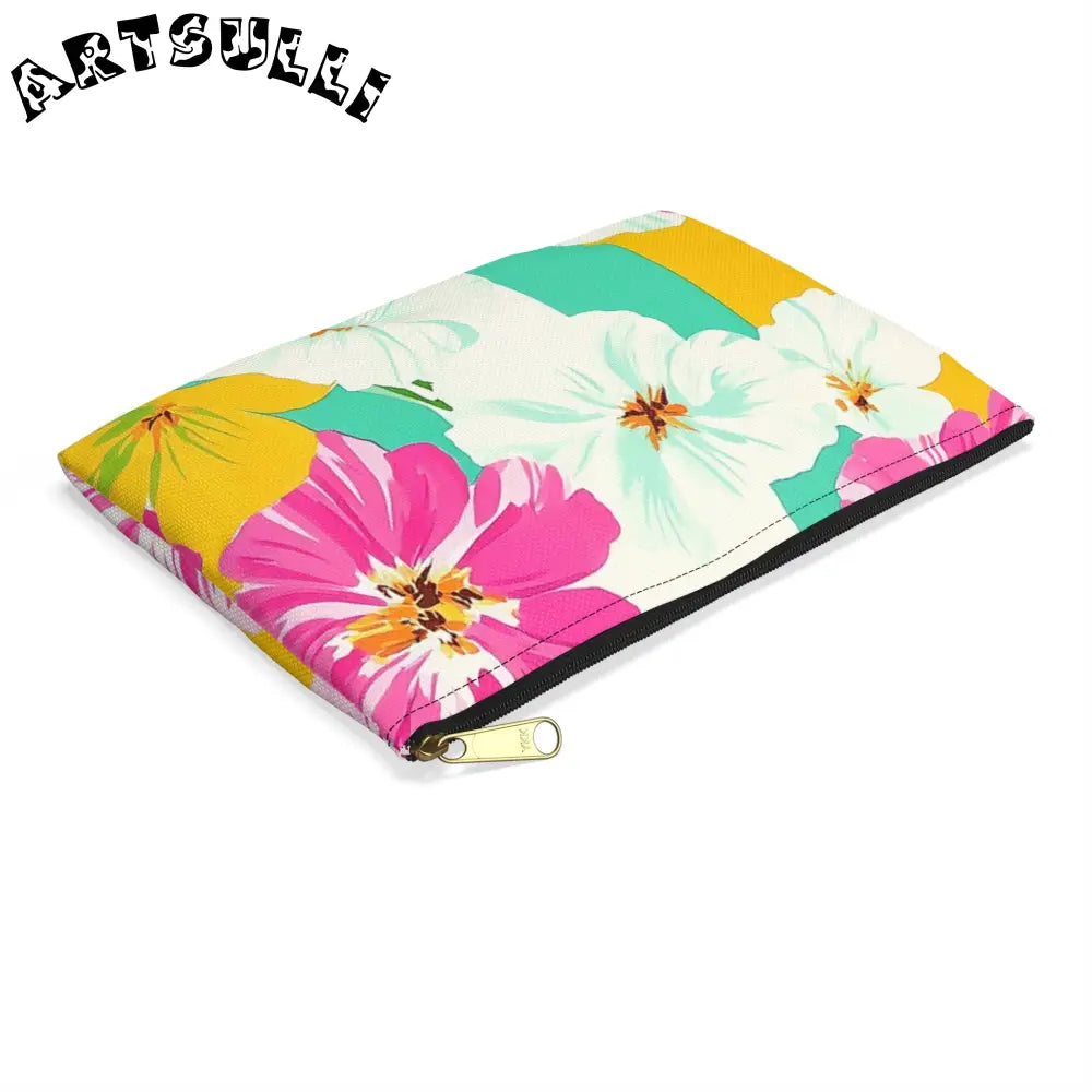 Floral Patterned Zipper Pouch, Artsulli - Art is Long, Life is Short, Bags, , , , , , , 