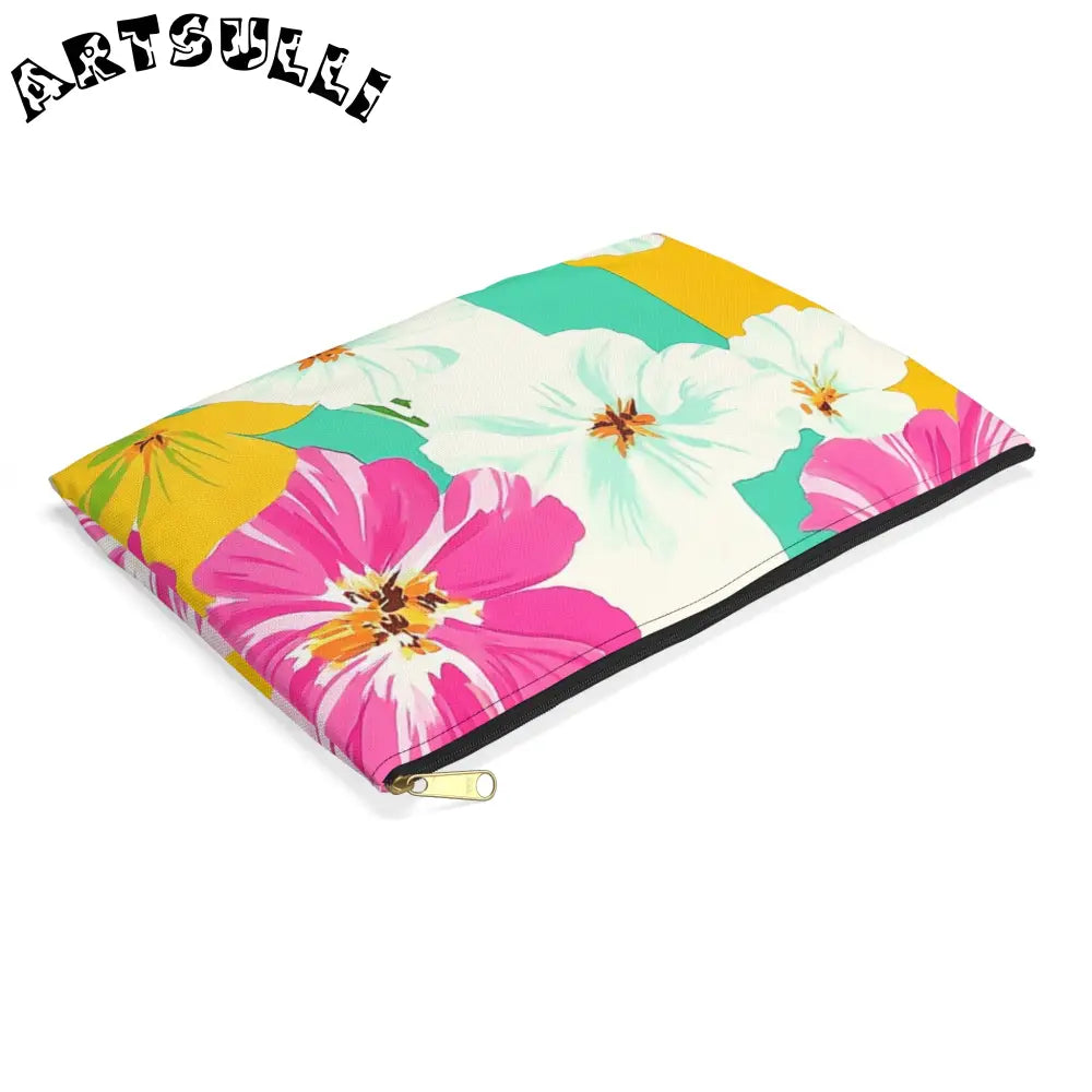 Floral Patterned Zipper Pouch, Artsulli - Art is Long, Life is Short, Bags, , , , , , , 