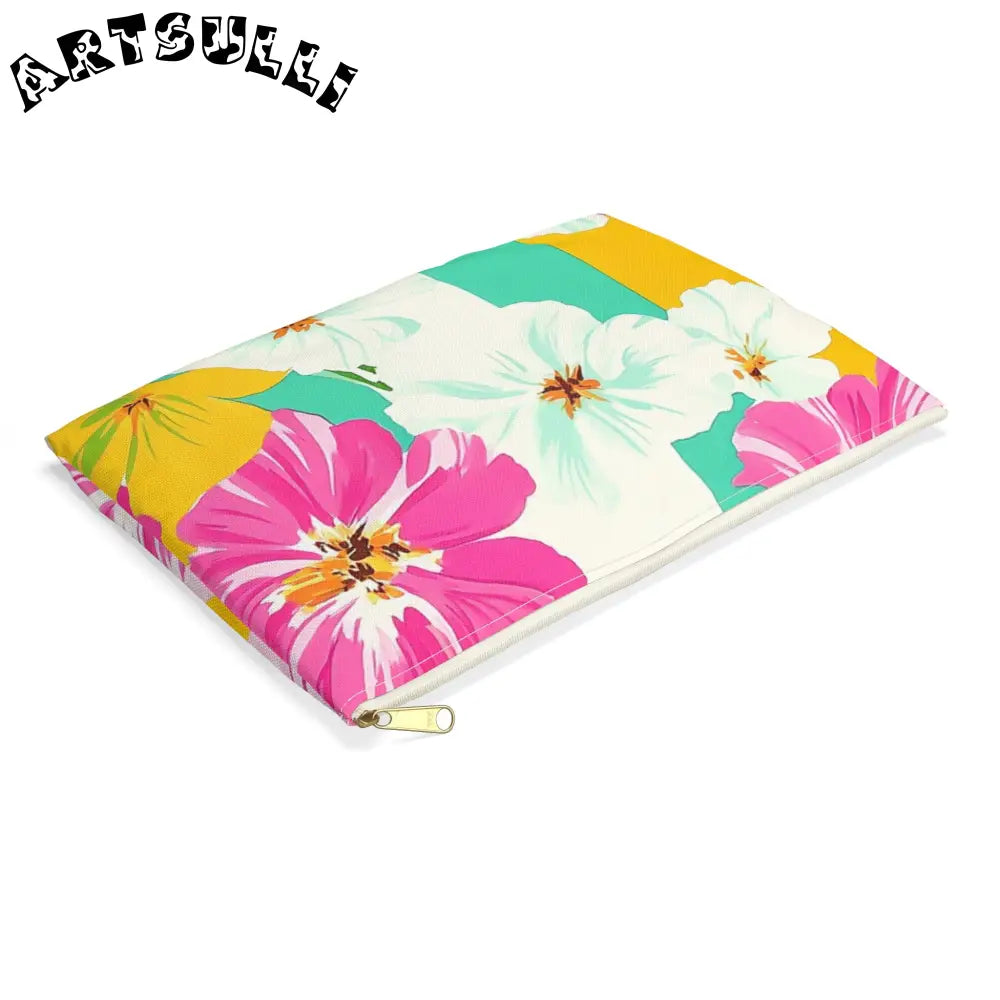 Floral Patterned Zipper Pouch, Artsulli - Art is Long, Life is Short, Bags, , , , , , , 