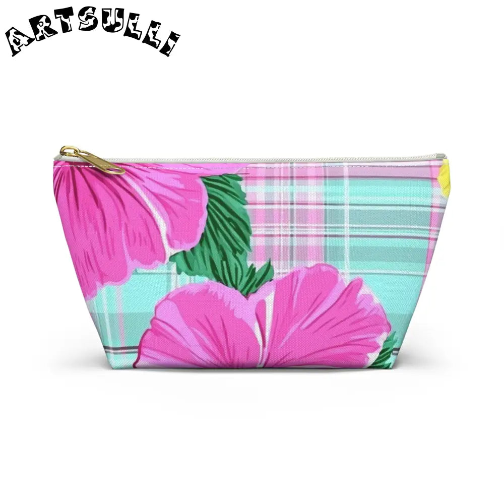 JAKKOUTTHEBXX Floral Plaid Art Transferred Cosmetic Bag 2025