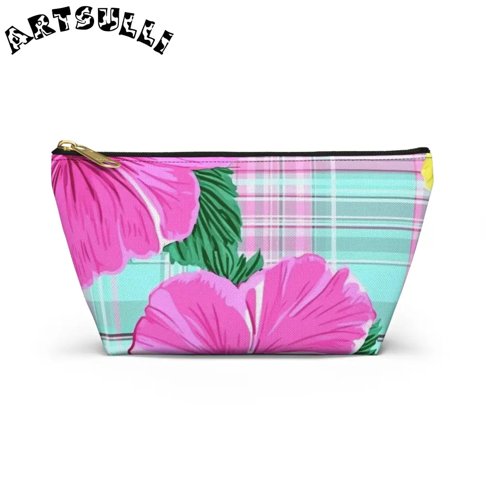 JAKKOUTTHEBXX Floral Plaid Art Transferred Cosmetic Bag 2025
