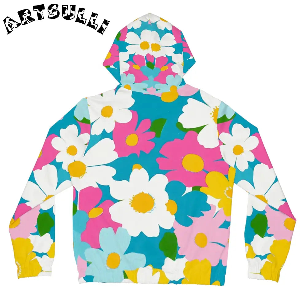JAKKOUTTHEBXX Floral Prime Illustration Printed Womens Zip Hoodie 2025