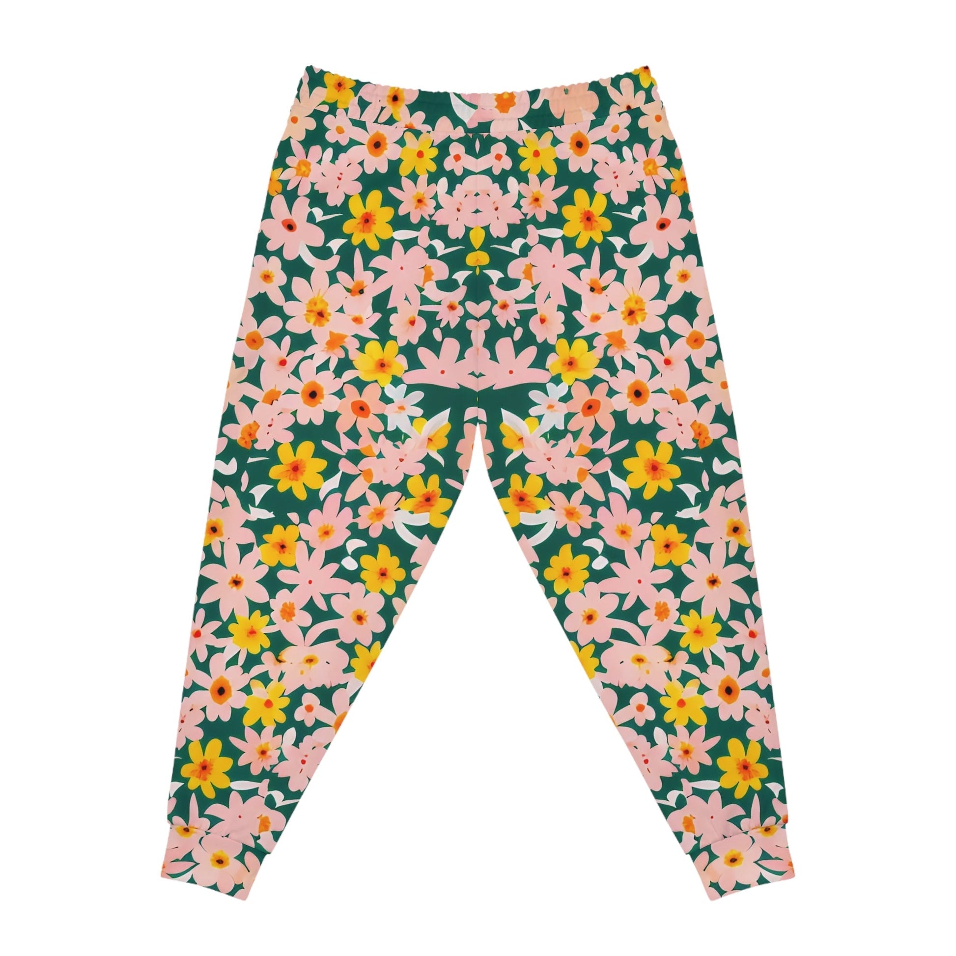 Floral Print Athletic Joggers, Artsulli - Art is Long, Life is Short, All Over Prints, , , , , , , 