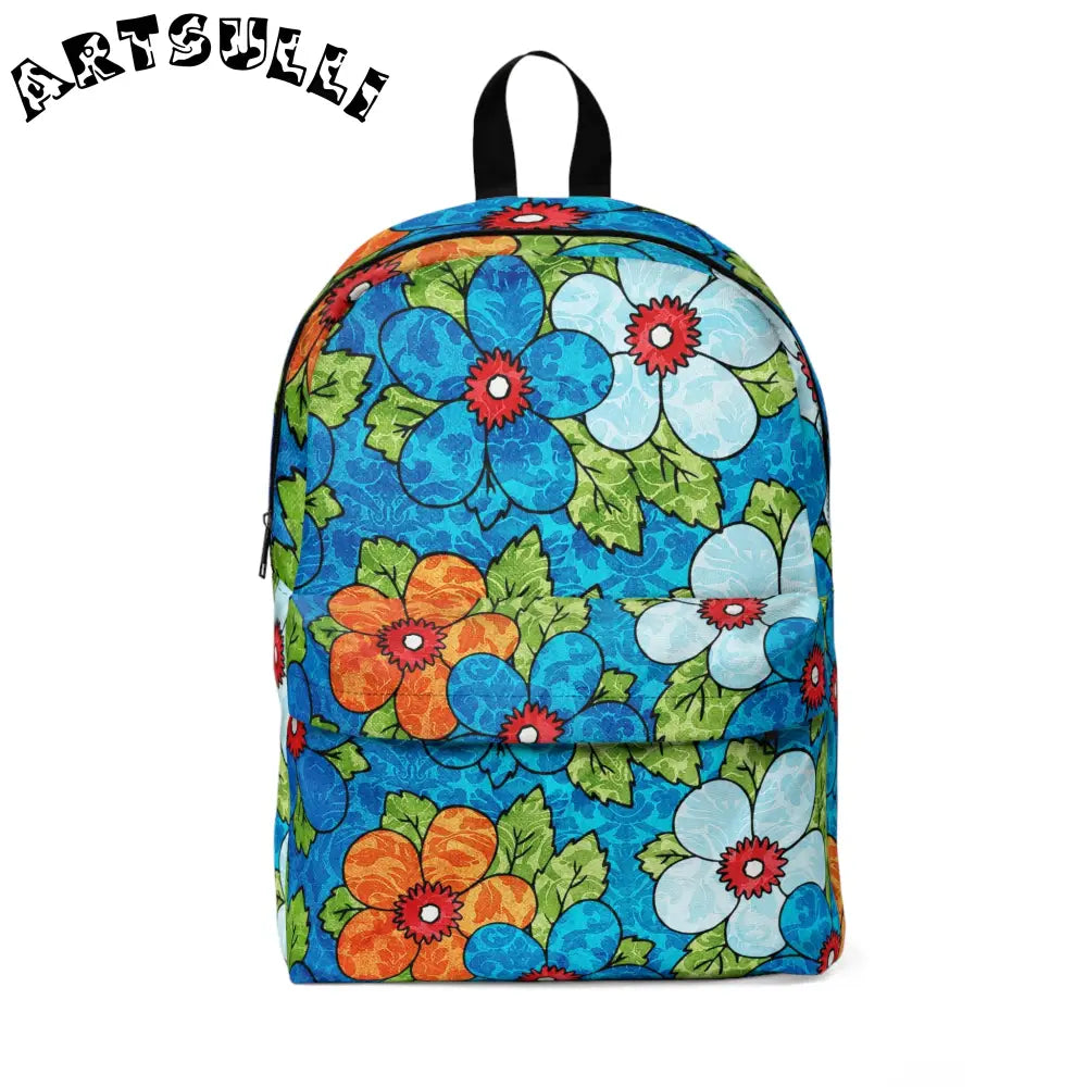 Floral Print Backpack Features Durable Construction, Artsulli - Art is Long, Life is Short, Bags, Size, One size, , , , , 10437841565809706303