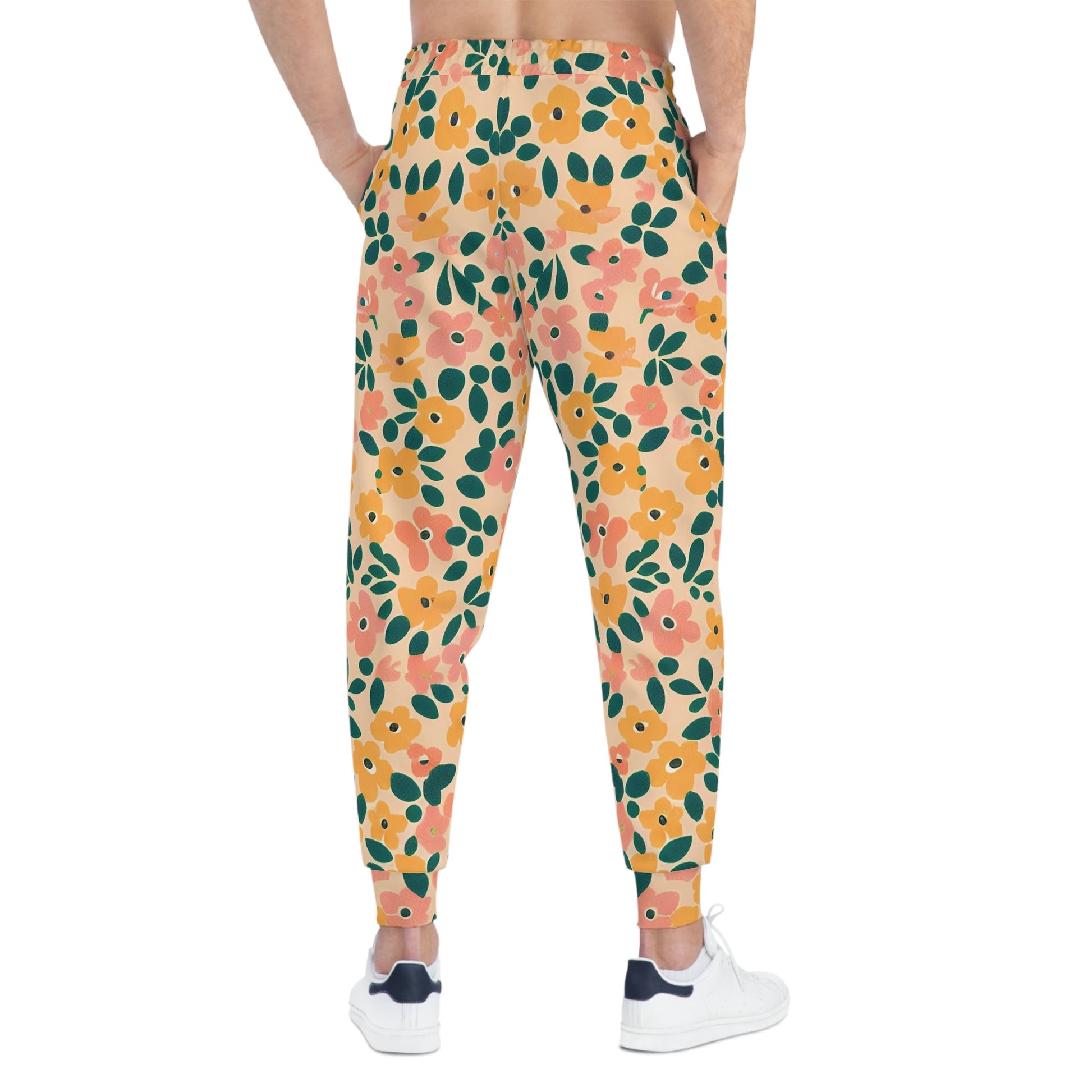 Floral Print Drawstring Joggers, Artsulli - Art is Long, Life is Short, All Over Prints, , , , , , , 