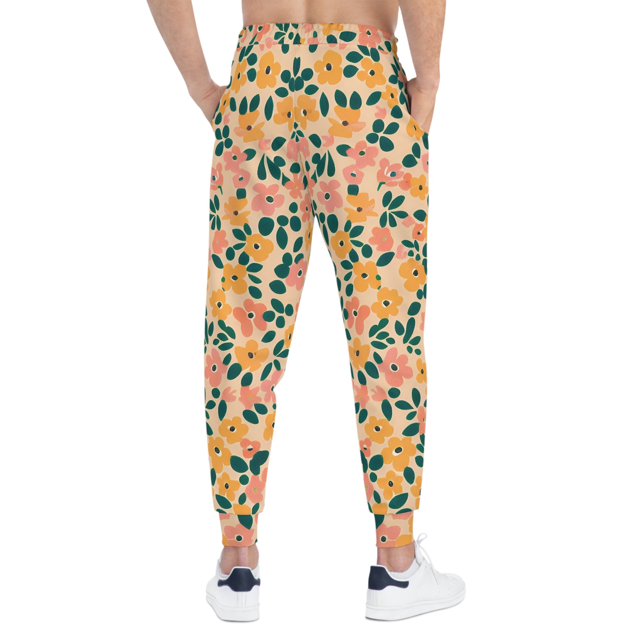 Floral Print Drawstring Joggers, Artsulli - Art is Long, Life is Short, All Over Prints, , , , , , , 