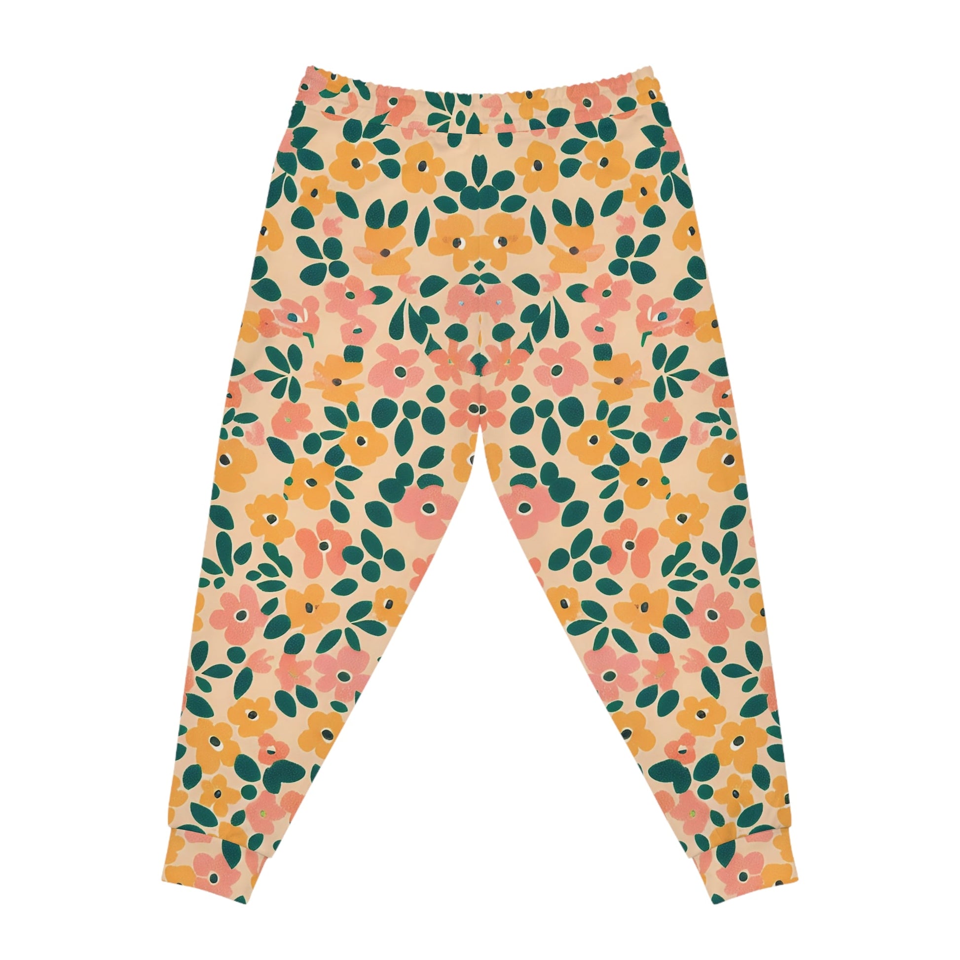 Floral Print Drawstring Joggers, Artsulli - Art is Long, Life is Short, All Over Prints, , , , , , , 