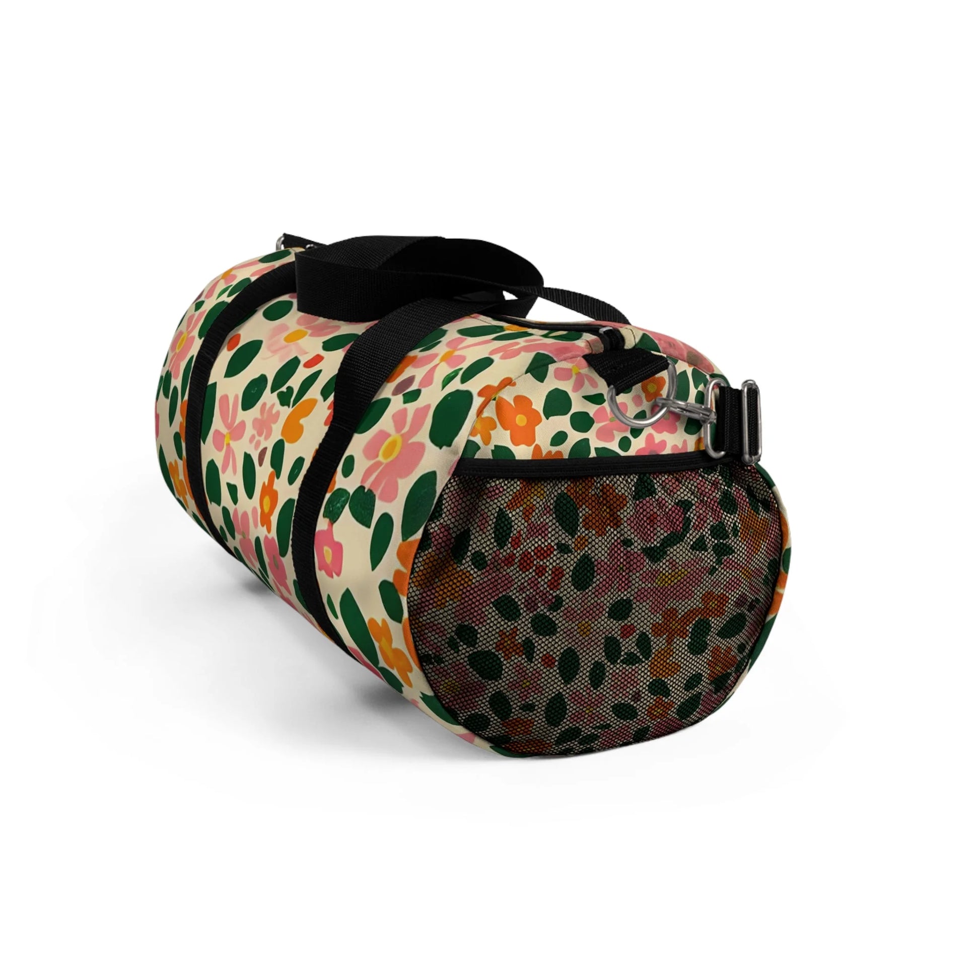 Floral Print Duffel Bag, Artsulli - Art is Long, Life is Short, Bags, , , , , , , 