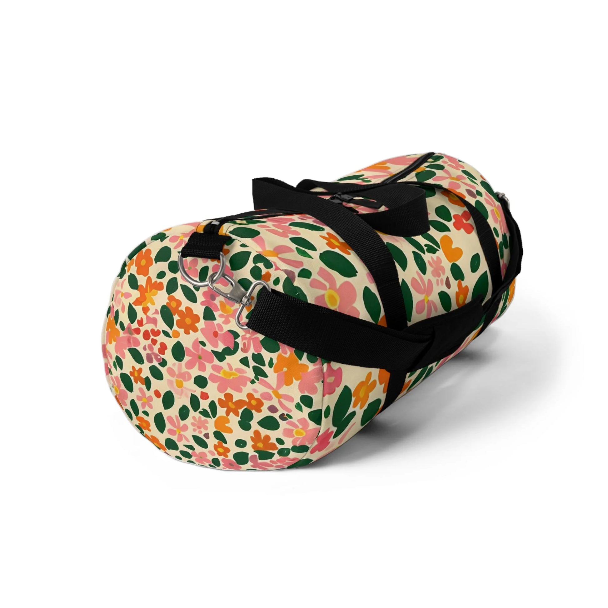 Floral Print Duffel Bag, Artsulli - Art is Long, Life is Short, Bags, , , , , , , 