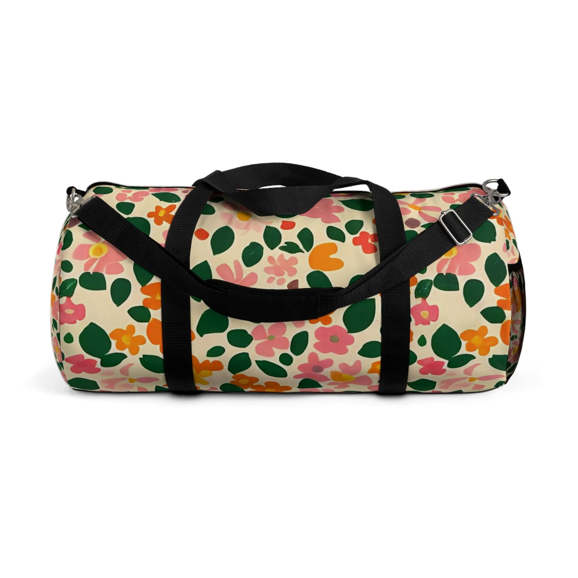 Floral Print Duffel Bag, Artsulli - Art is Long, Life is Short, Bags, Size, Large, , , , , 31061263766731621977
