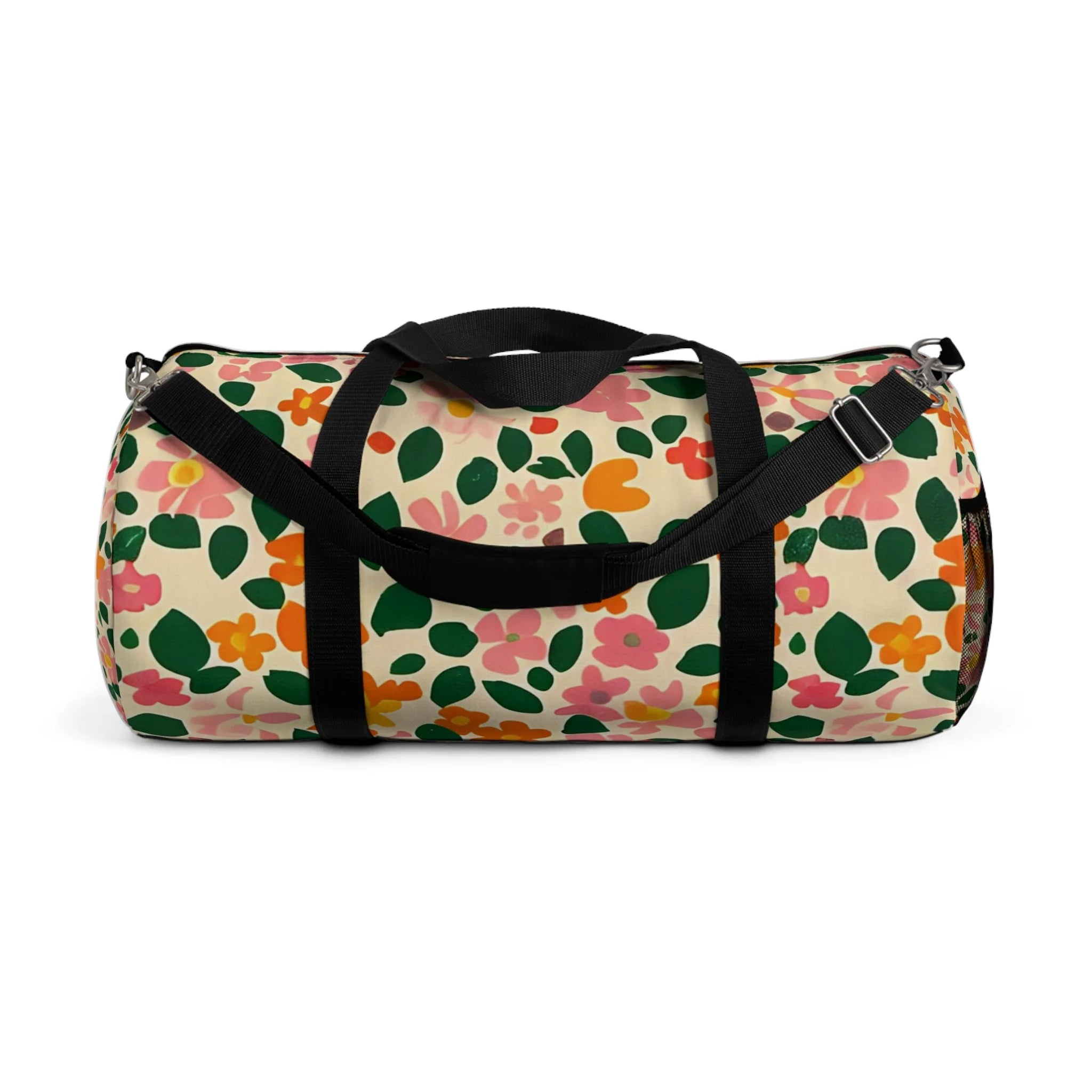 Floral Print Duffel Bag, Artsulli - Art is Long, Life is Short, Bags, Size, Large, , , , , 31061263766731621977