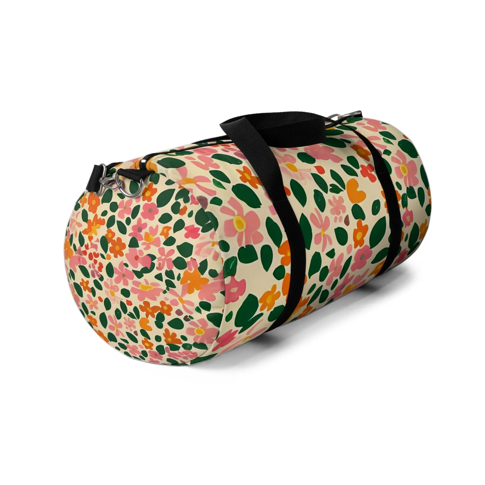 Floral Print Duffel Bag, Artsulli - Art is Long, Life is Short, Bags, , , , , , , 