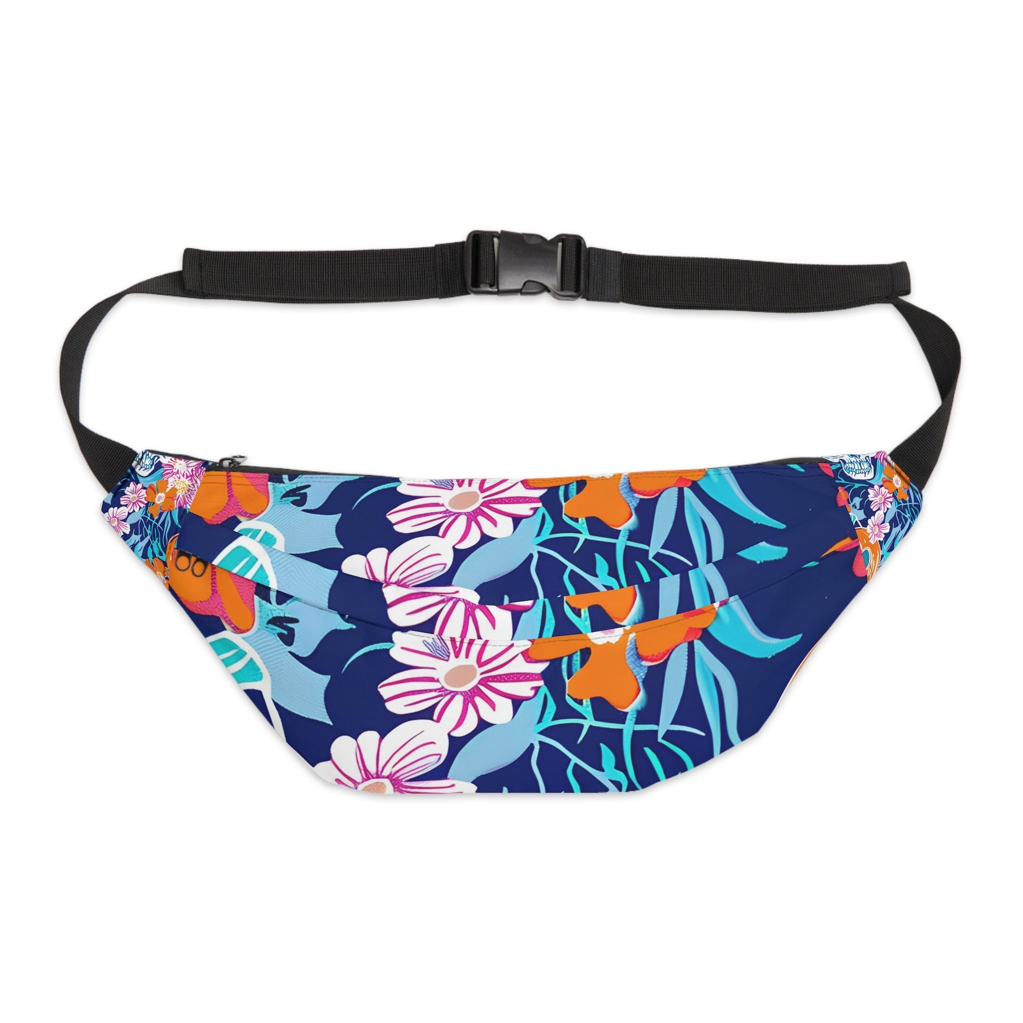 Floral Print Fanny Pack, Artsulli - Art is Long, Life is Short, Bags, Size, 8" × 9" × 4'', , , , , 32705543003224738775