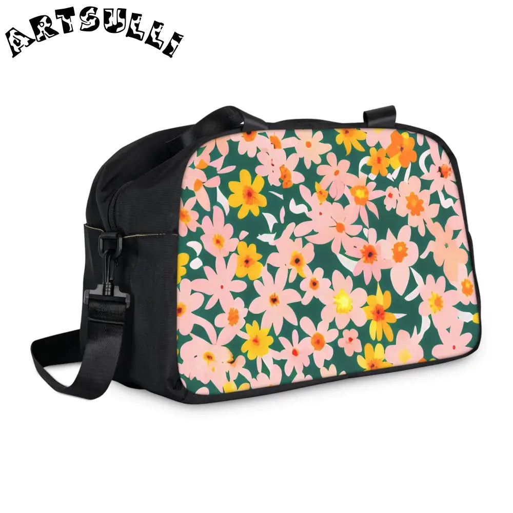 Floral Print Fitness Handbag, Artsulli - Art is Long, Life is Short, Bags, , , , , , , 