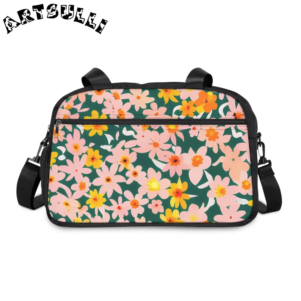 Floral Print Fitness Handbag, Artsulli - Art is Long, Life is Short, Bags, , , , , , , 