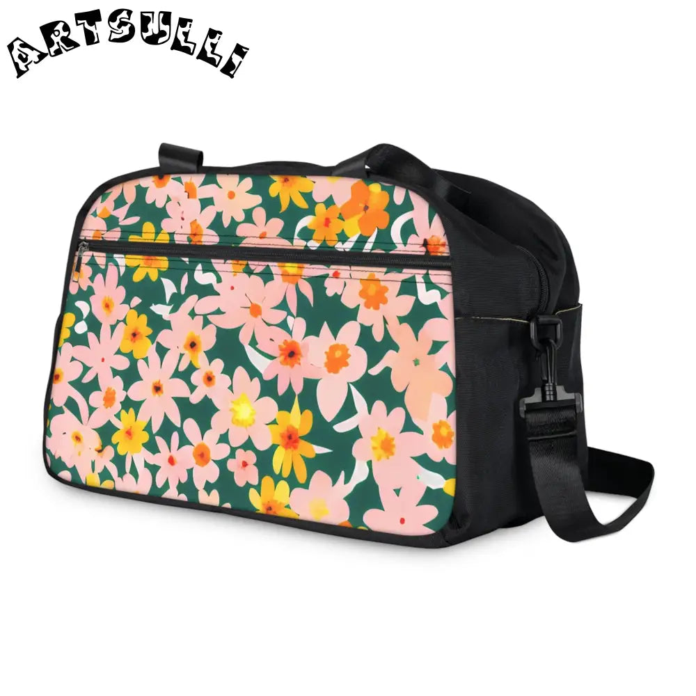 Floral Print Fitness Handbag, Artsulli - Art is Long, Life is Short, Bags, , , , , , , 