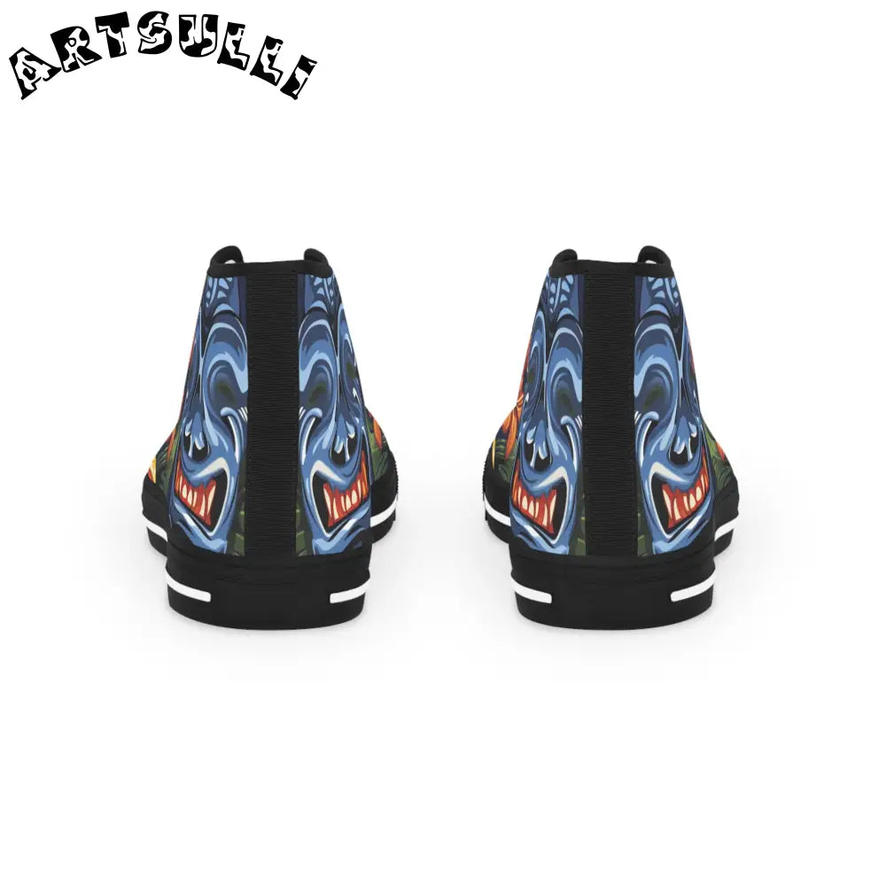 Floral Print High Top Canvas Sneakers, Artsulli - Art is Long, Life is Short, Shoes, , , , , , , 