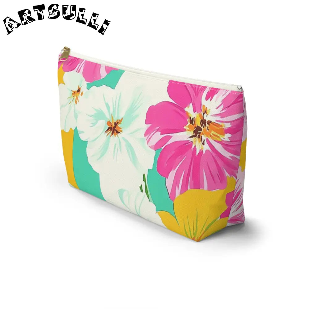 Floral Print Multipurpose Pouch, Artsulli - Art is Long, Life is Short, Bags, , , , , , , 