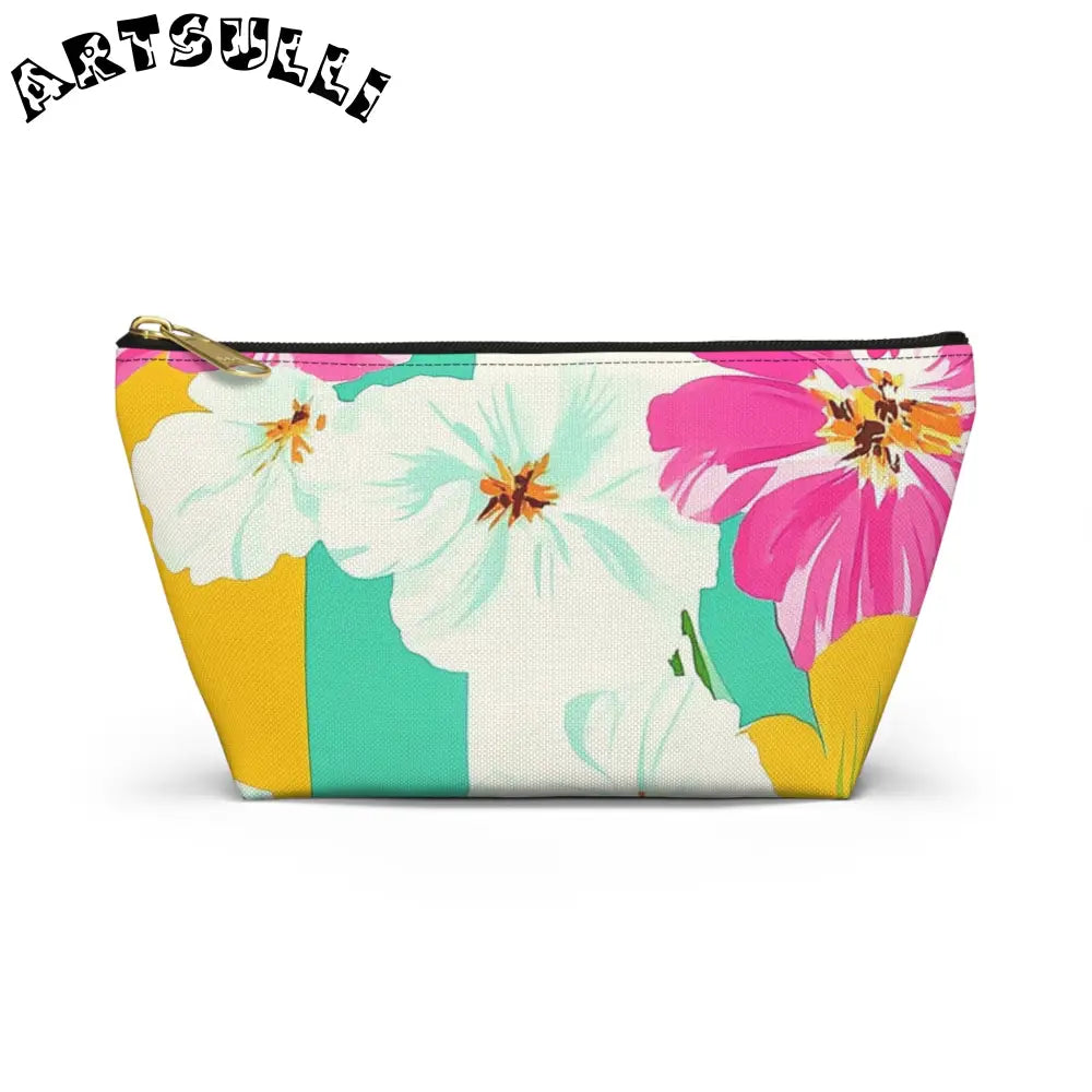 Floral Print Multipurpose Pouch, Artsulli - Art is Long, Life is Short, Bags, Size, Small, Color, Black zipper, , , 22007367757617543948