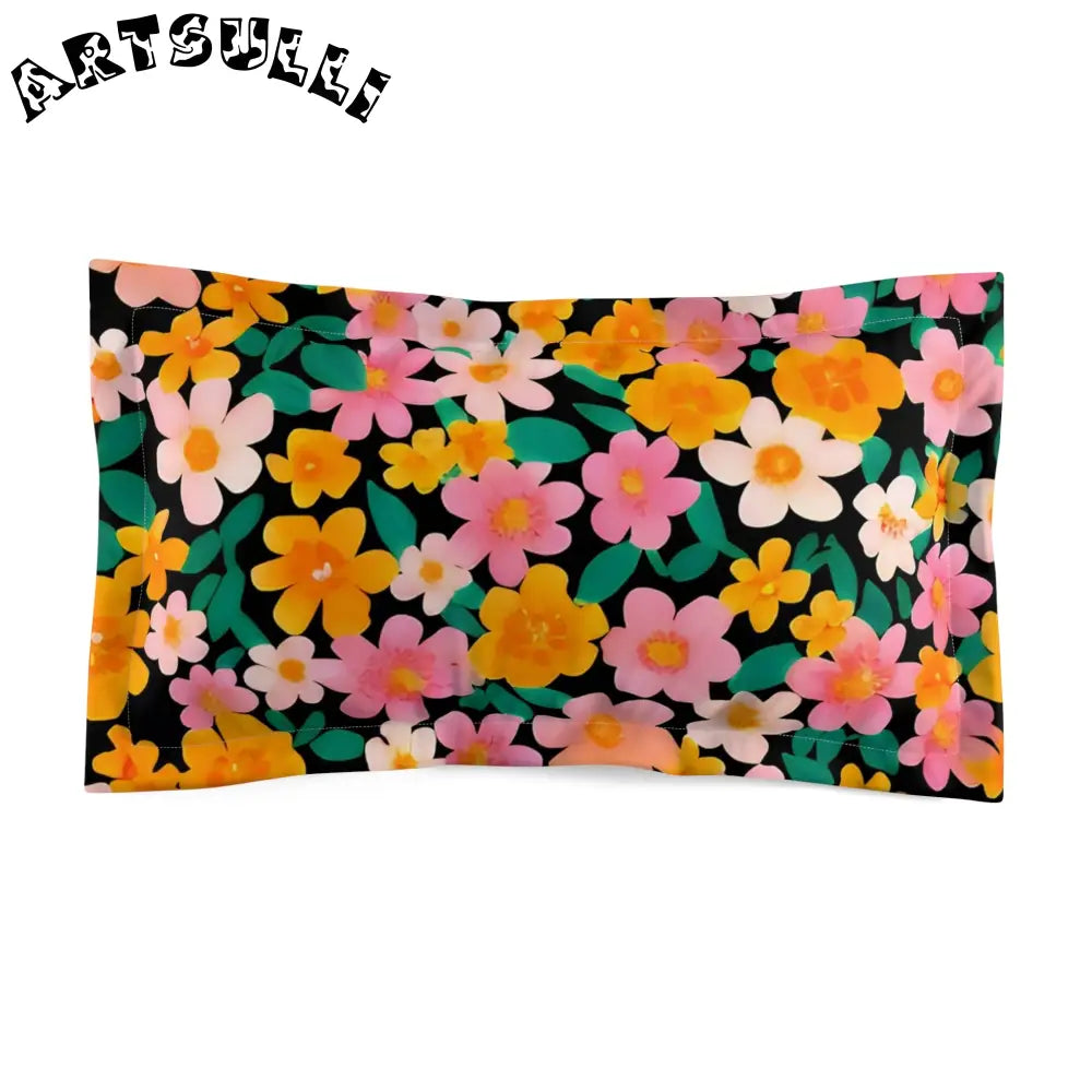 Floral Print Pillow Sham, Artsulli - Art is Long, Life is Short, Home Decor, Size, King, , , , , 11729017227322969722