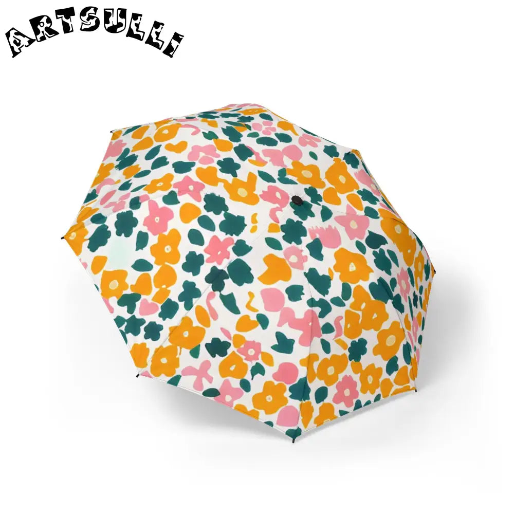 Floral Print Umbrella, Artsulli - Art is Long, Life is Short, Accessories, Size, One size, , , , , 32322340785544038583