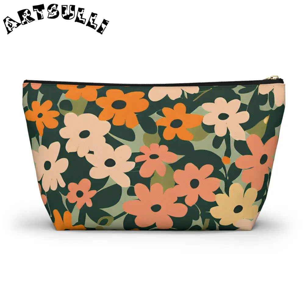 Floral Print Zippered Pouch, Artsulli - Art is Long, Life is Short, Bags, , , , , , , 