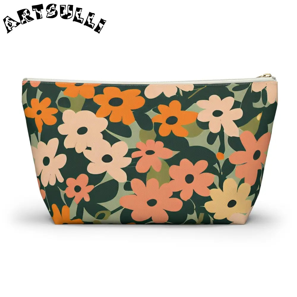 Floral Print Zippered Pouch, Artsulli - Art is Long, Life is Short, Bags, , , , , , , 