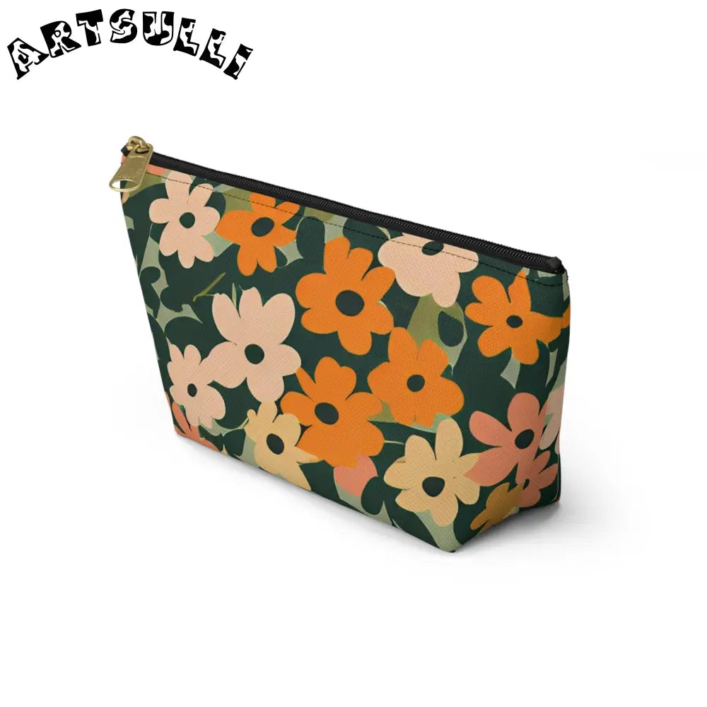 Floral Print Zippered Pouch, Artsulli - Art is Long, Life is Short, Bags, , , , , , , 