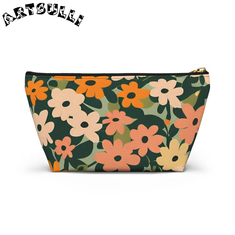 Floral Print Zippered Pouch, Artsulli - Art is Long, Life is Short, Bags, , , , , , , 