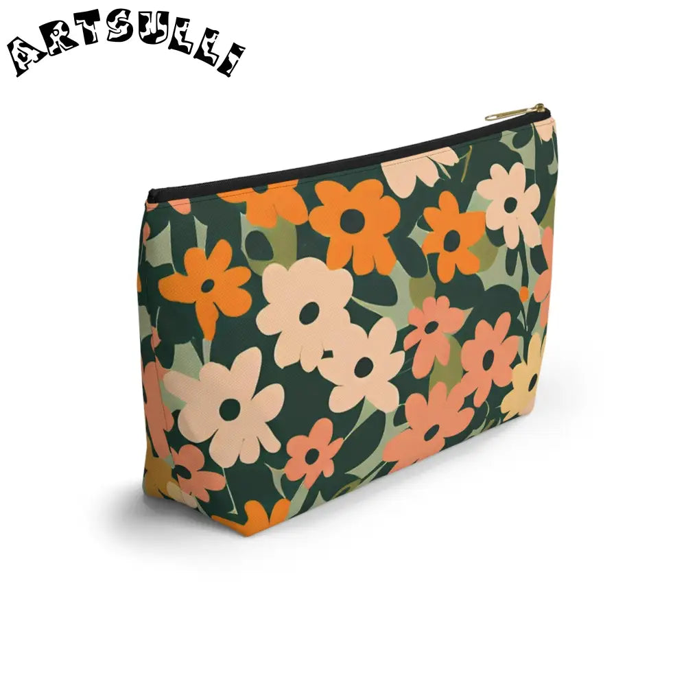 Floral Print Zippered Pouch, Artsulli - Art is Long, Life is Short, Bags, , , , , , , 