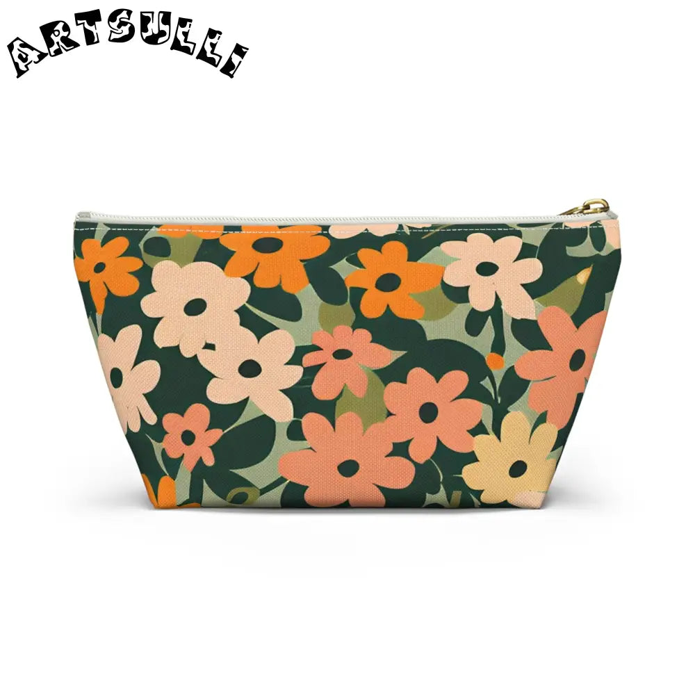 Floral Print Zippered Pouch, Artsulli - Art is Long, Life is Short, Bags, , , , , , , 