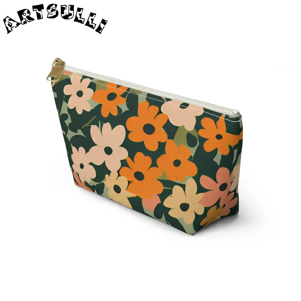 Floral Print Zippered Pouch, Artsulli - Art is Long, Life is Short, Bags, , , , , , , 
