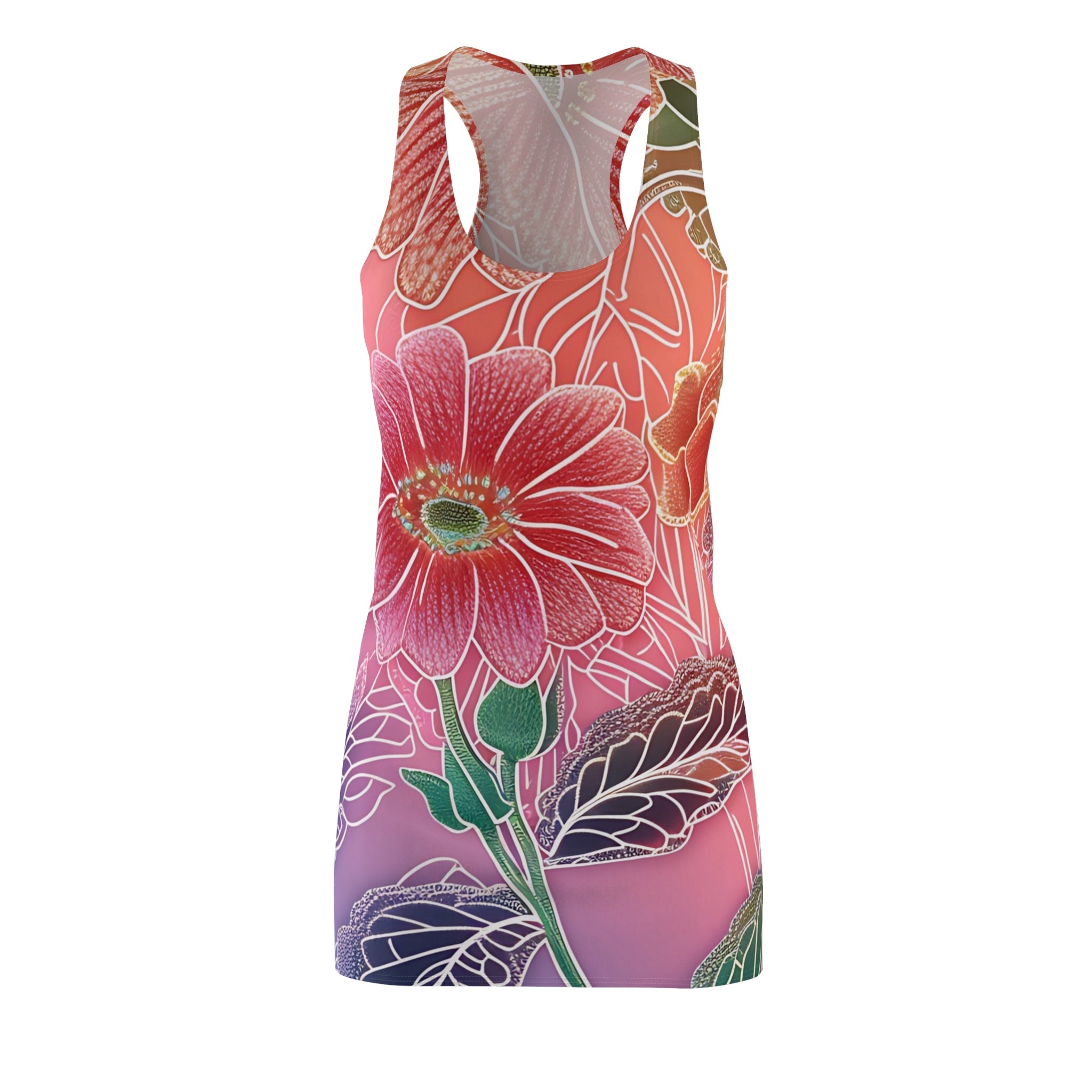 Printify Floral Racerback Mini Dress 2025