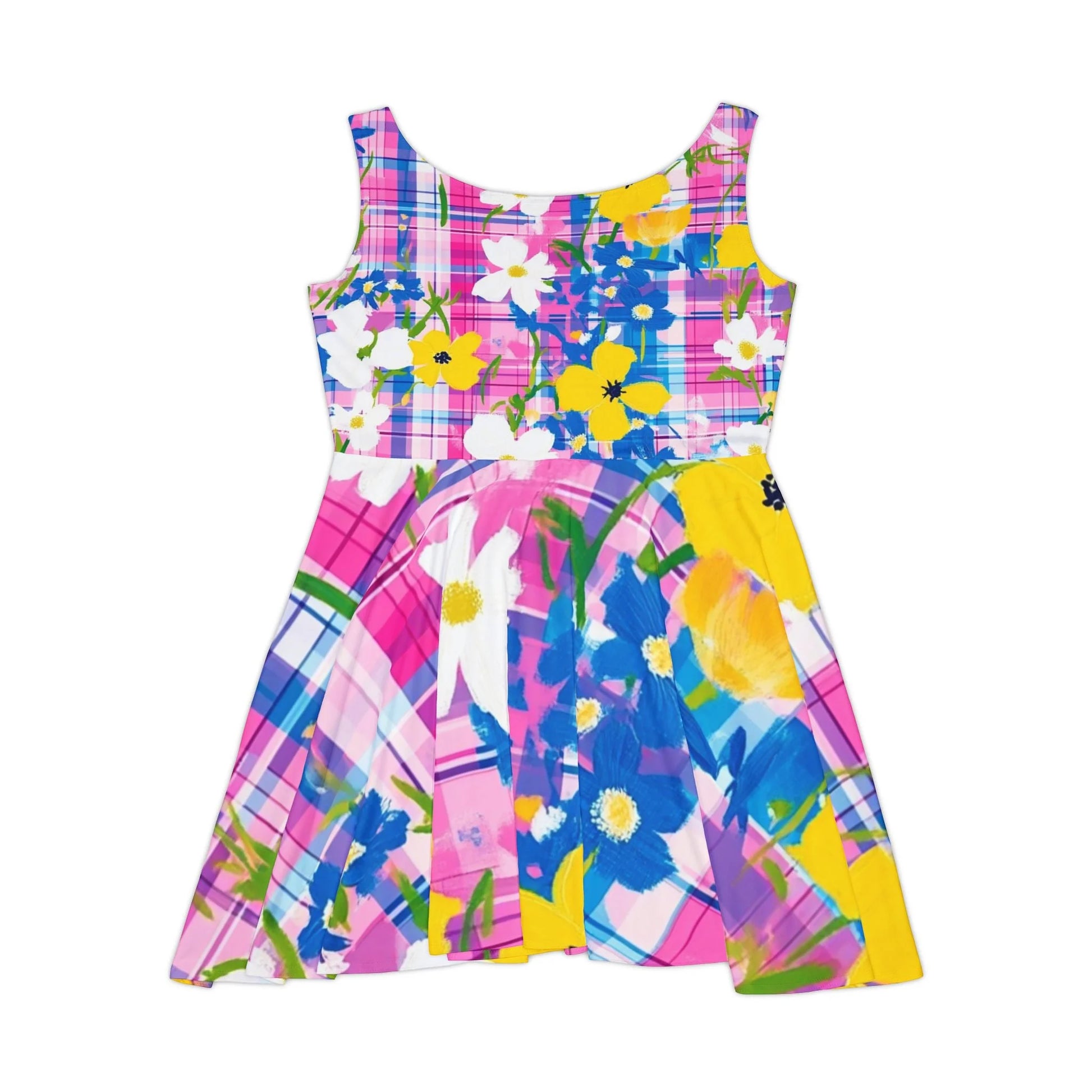 Floral Skater Dress Brings Unmatched Flair, Artsulli - Art is Long, Life is Short, All Over Prints, , , , , , , 