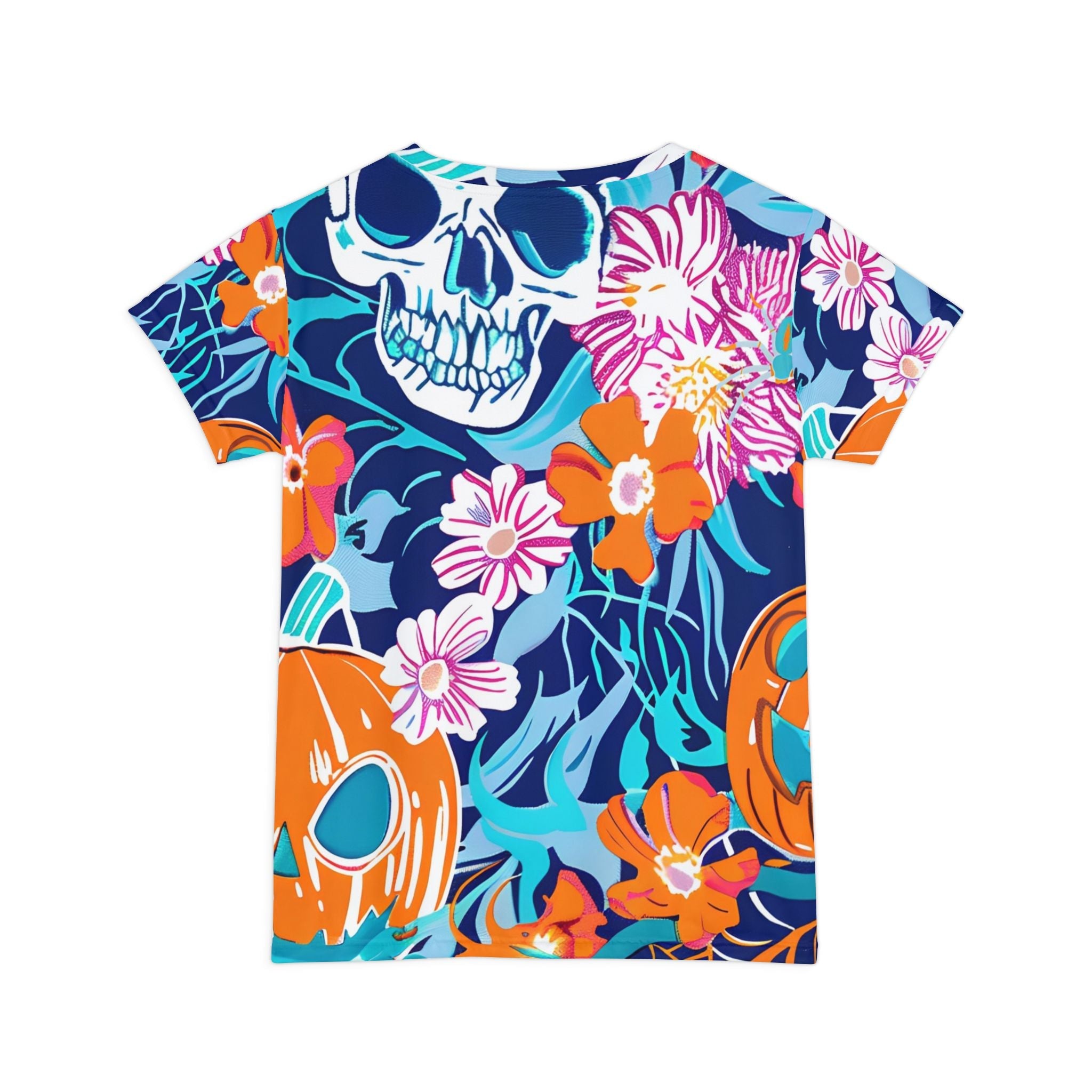 Floral Skull All Over Print T-Shirt, Artsulli - Art is Long, Life is Short, All Over Prints, , , , , , , 