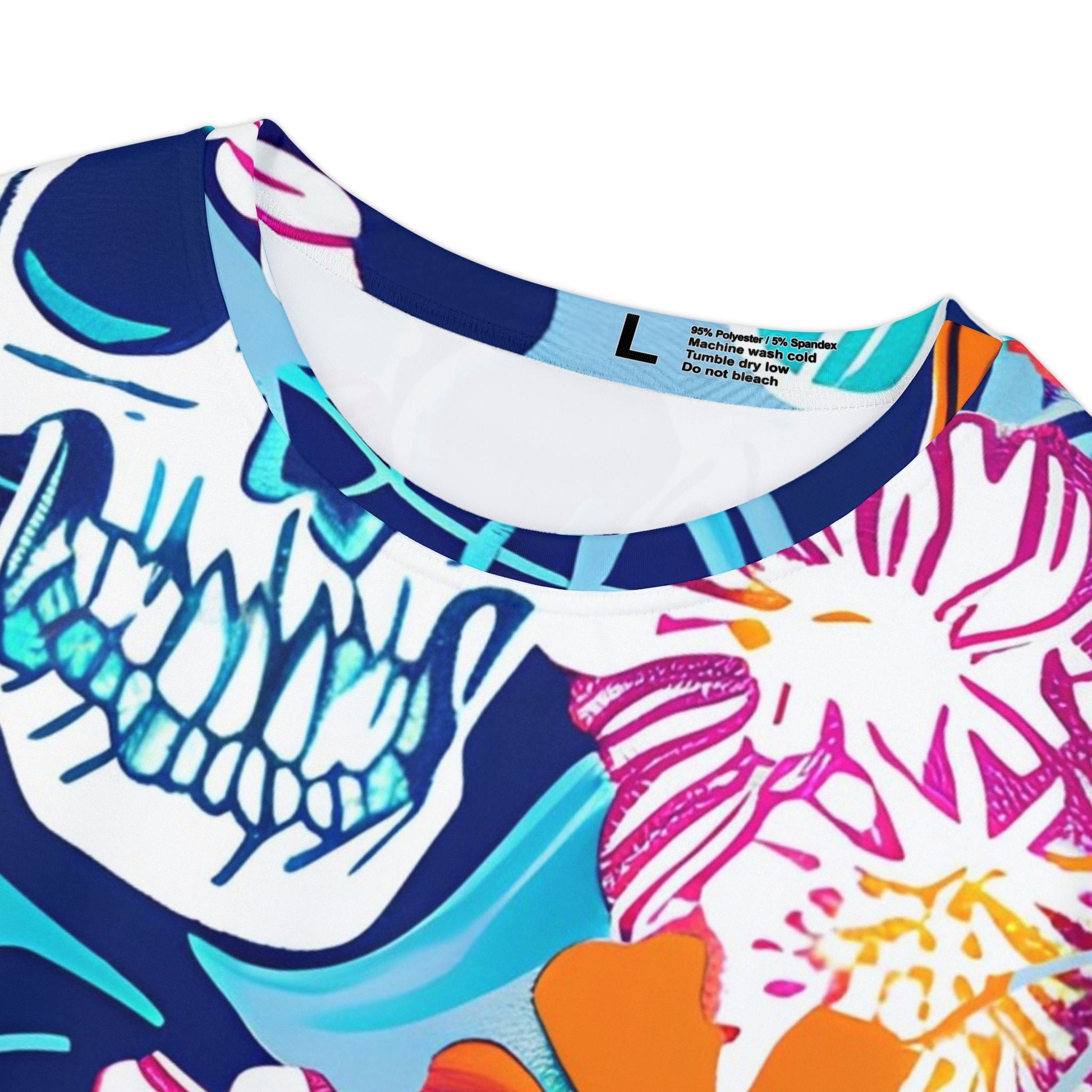 Floral Skull All Over Print T-Shirt, Artsulli - Art is Long, Life is Short, All Over Prints, , , , , , , 