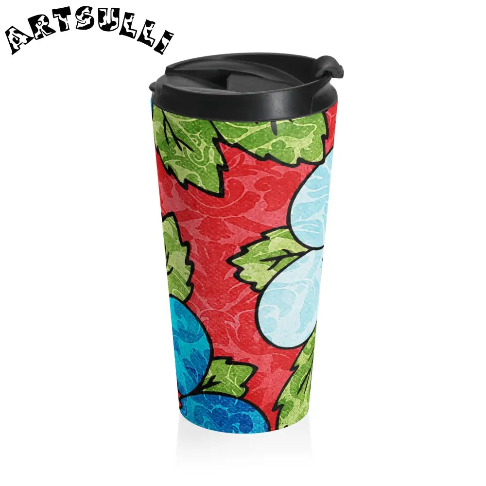Floral Stainless Steel Mug for Busy Everyday Life, Artsulli - Art is Long, Life is Short, Mug, , , , , , , 