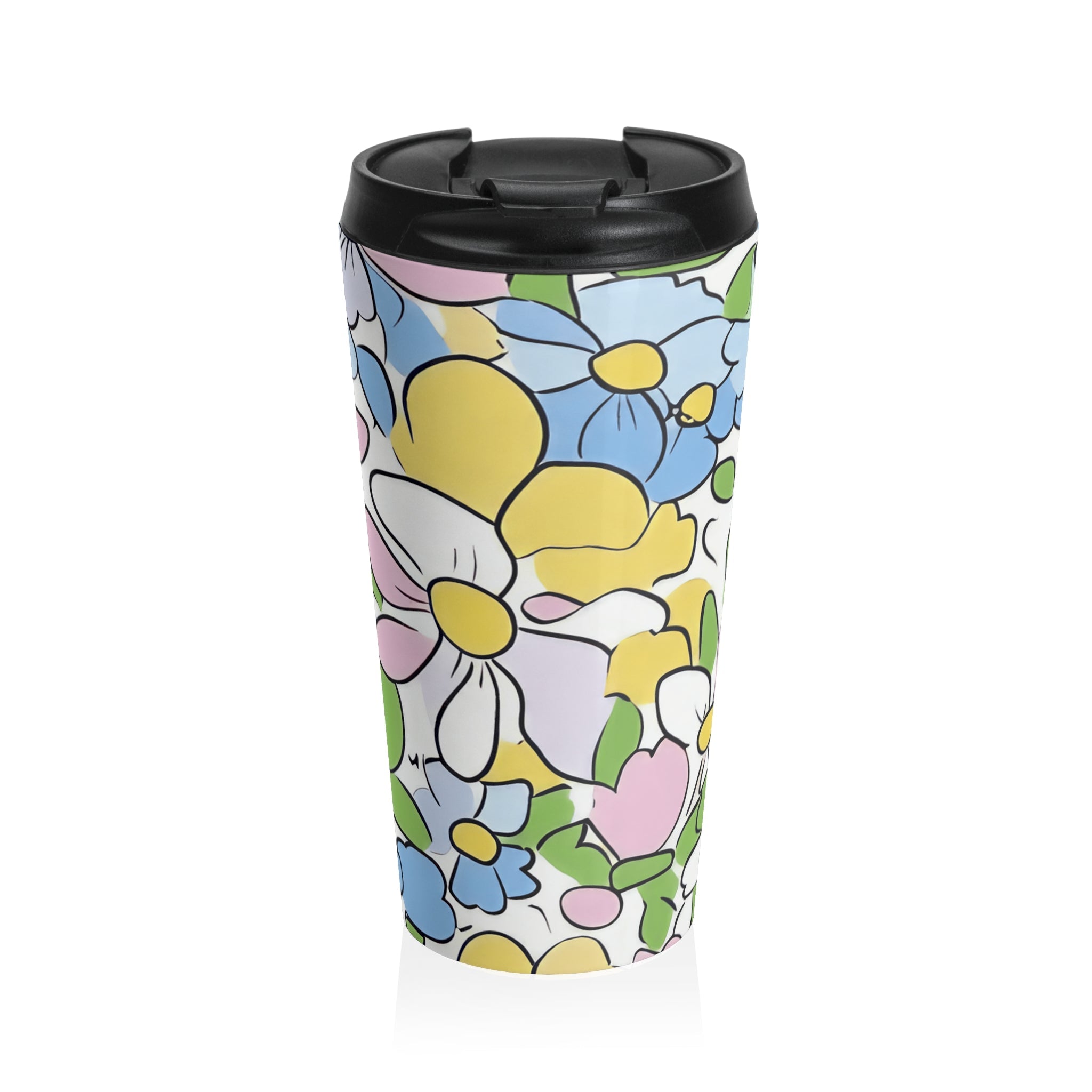 Printify Floral Stainless Steel Travel Mug 2025